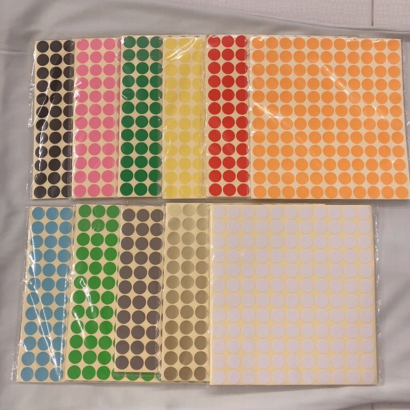 [SG Seller] 13mm Round Sticker Labels (5 sheets) - Circle Blank Dot ...