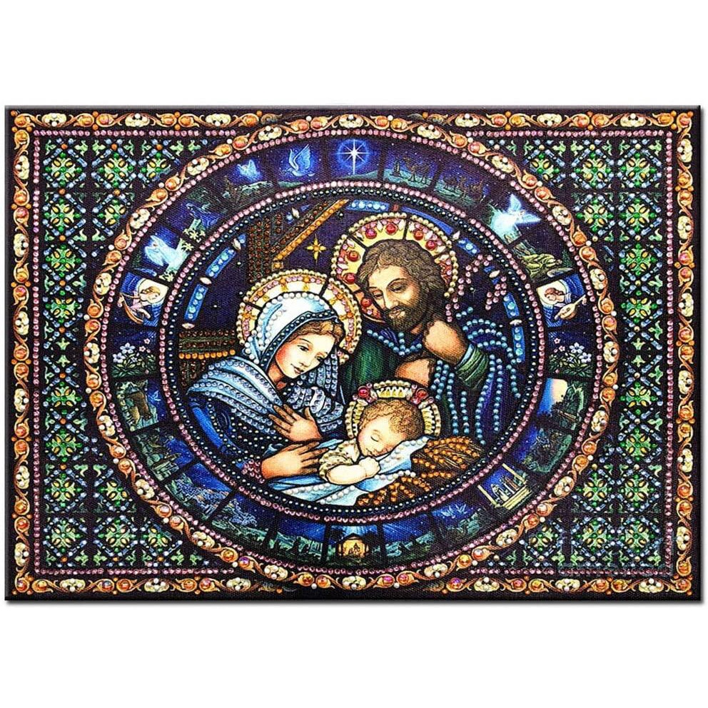 5D Diamond Painting, Christian Nativity of Jesus Family Icon Religious