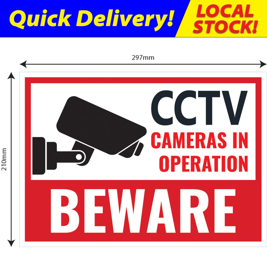 CCTV SIGNAGE / SURVEILLANCE SIGNAGE | Shopee Singapore