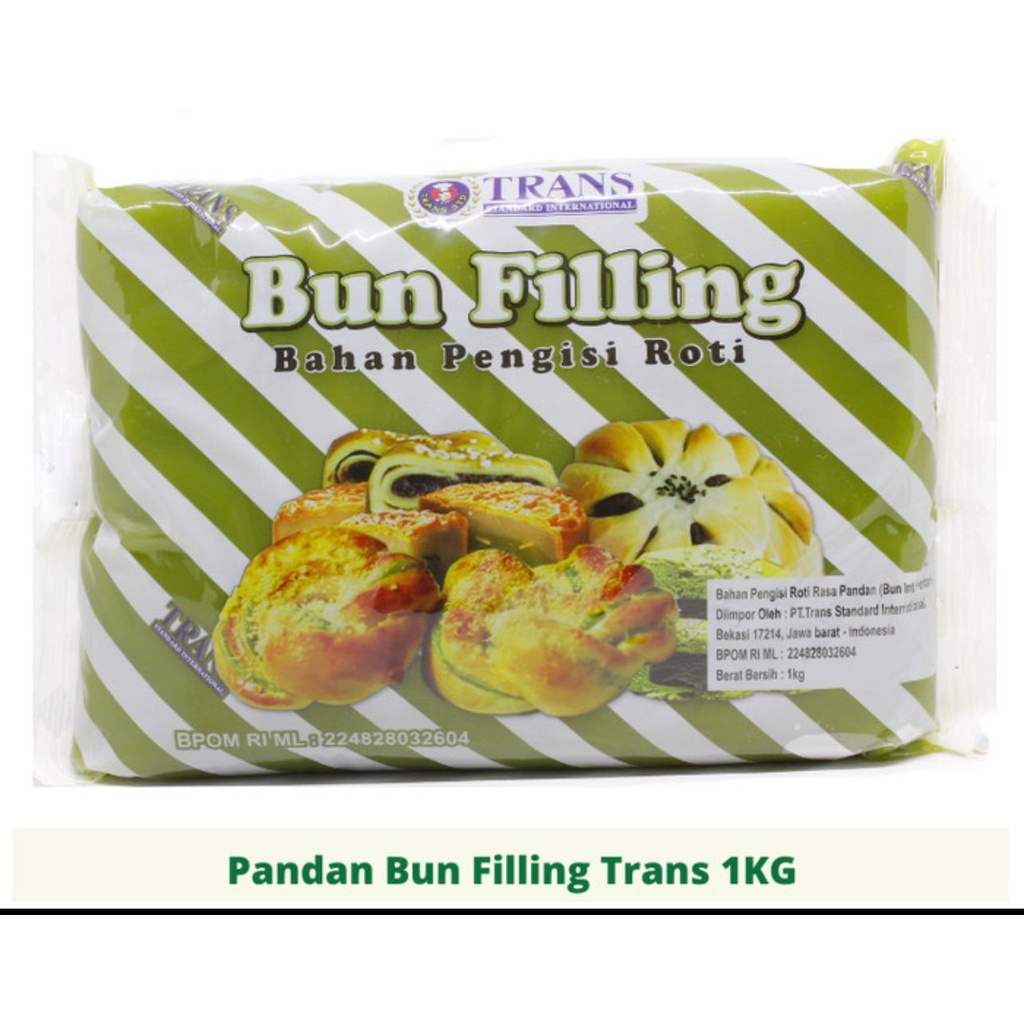 Trans Bun Pandan Filling 1kg - Pandan Flavored Bread Filling | Shopee ...