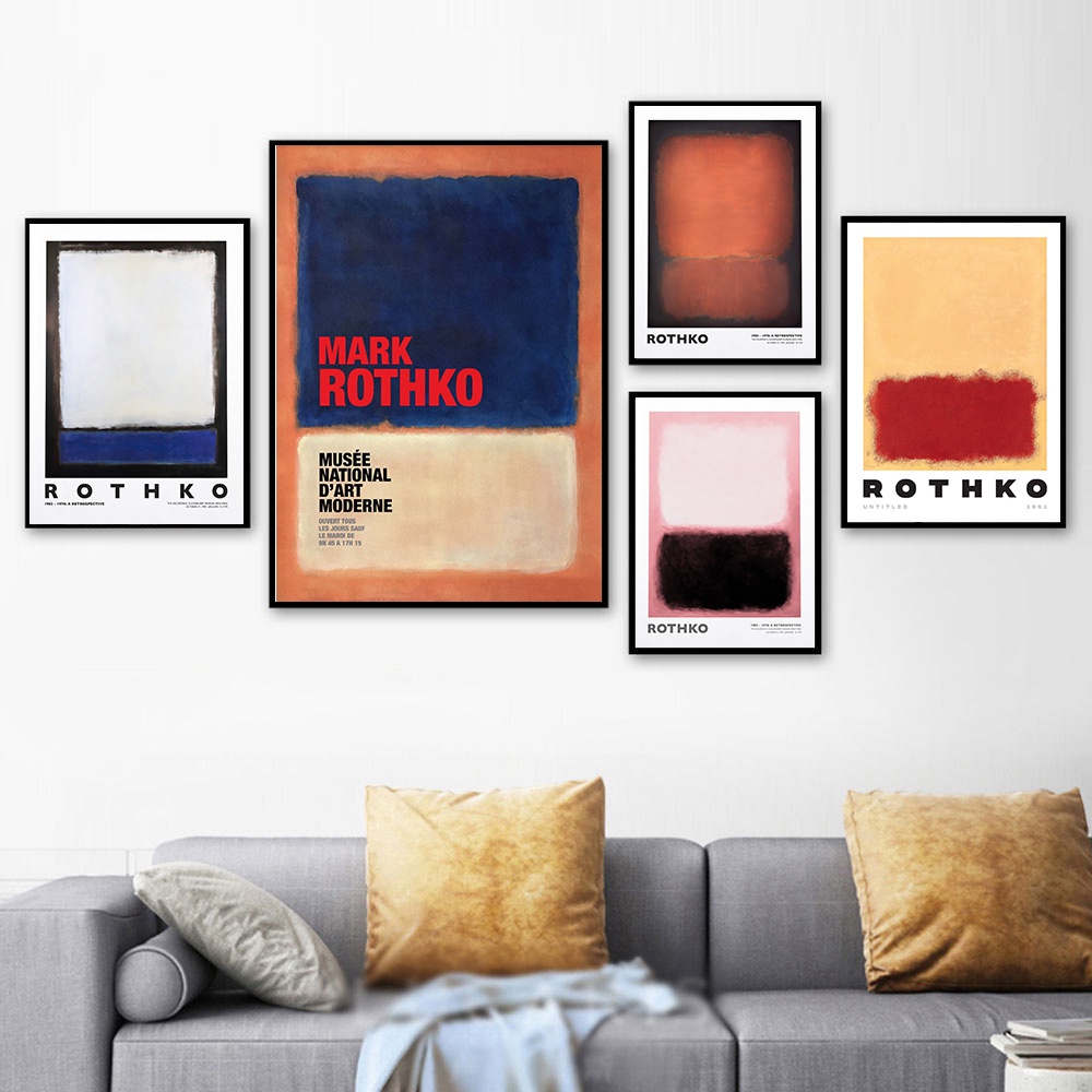 Mark Rothko Famous Abstract Multicolor Pictures Canvas Painting Modern