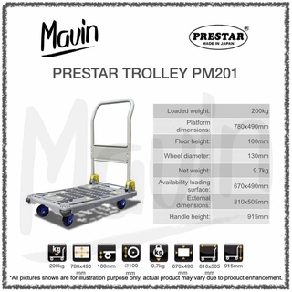 Prestar Brand Hand Trolley PM-201 Made In Japan: Buy Online at