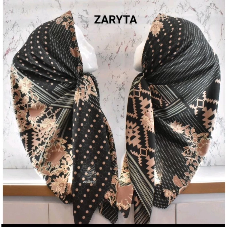 TERLARIS...!!! Segi Empat Motif Denay / Segi 4 Lasercut / Hijab Segi Empat Premium - Gambar 2