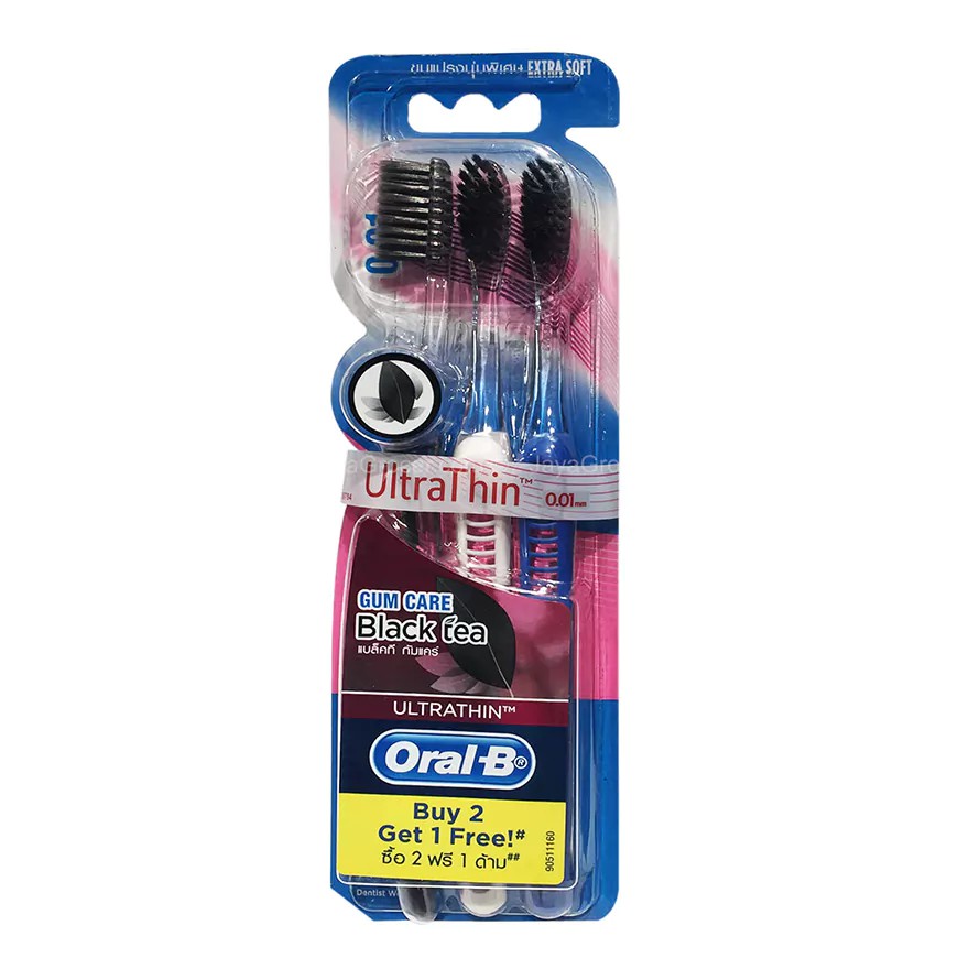 Oral B Tooth Brush Gum Care Blacktea 3s - Gambar 2
