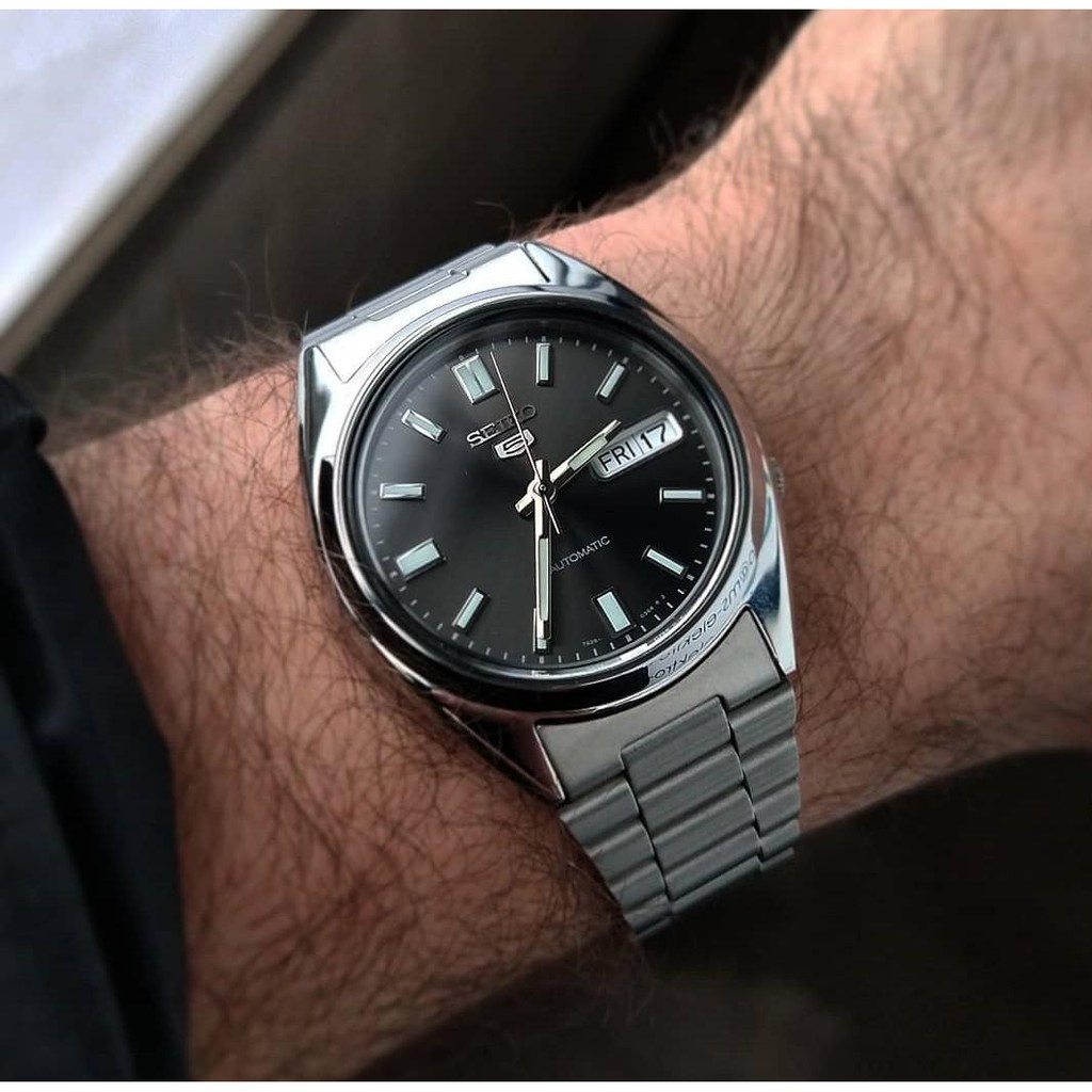Time Cruze Seiko 5 SNXS79K Automatic Stainless Steel Black Dial Men Watch SNXS79K1 SNXS79 Shopee Singapore