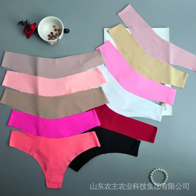 Ladies European And American Sexy Ice Silk Cotton Seamless Womens Thong Breathable And 4683