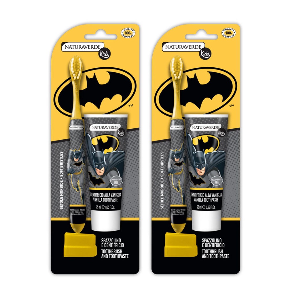 (BUNDLE OF 2) NATURAVERDE BATMAN ORAL CARE SET TOOTHPASTE 25ML
