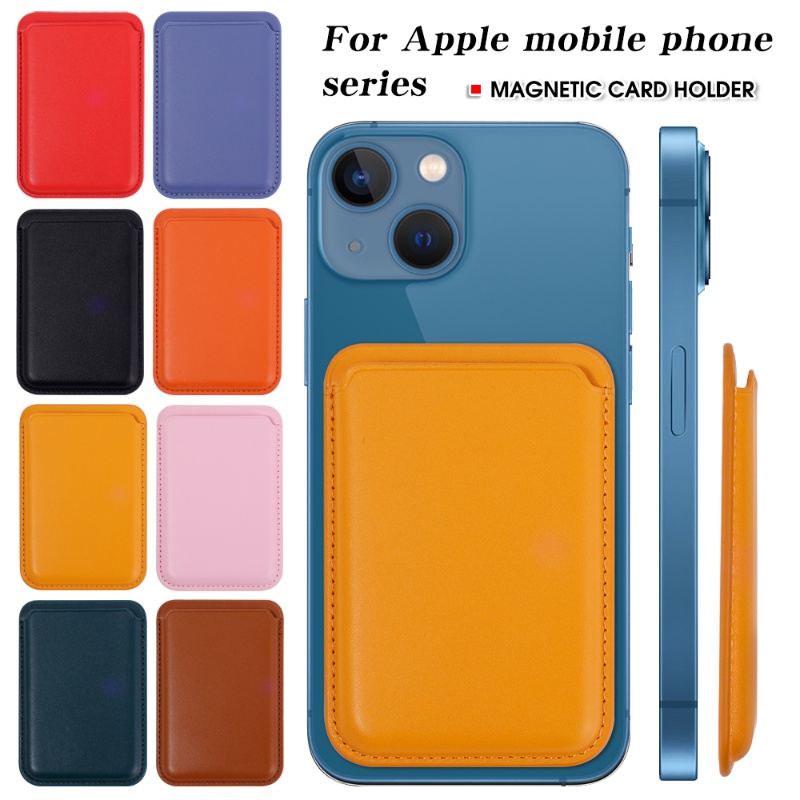For Magsafe Magnetic Leather Card Clip /For iPhone 12 13 14 Pro Max Mini /Phone Back Cover Wallet Card Holder Bag /Phone Case Accessories