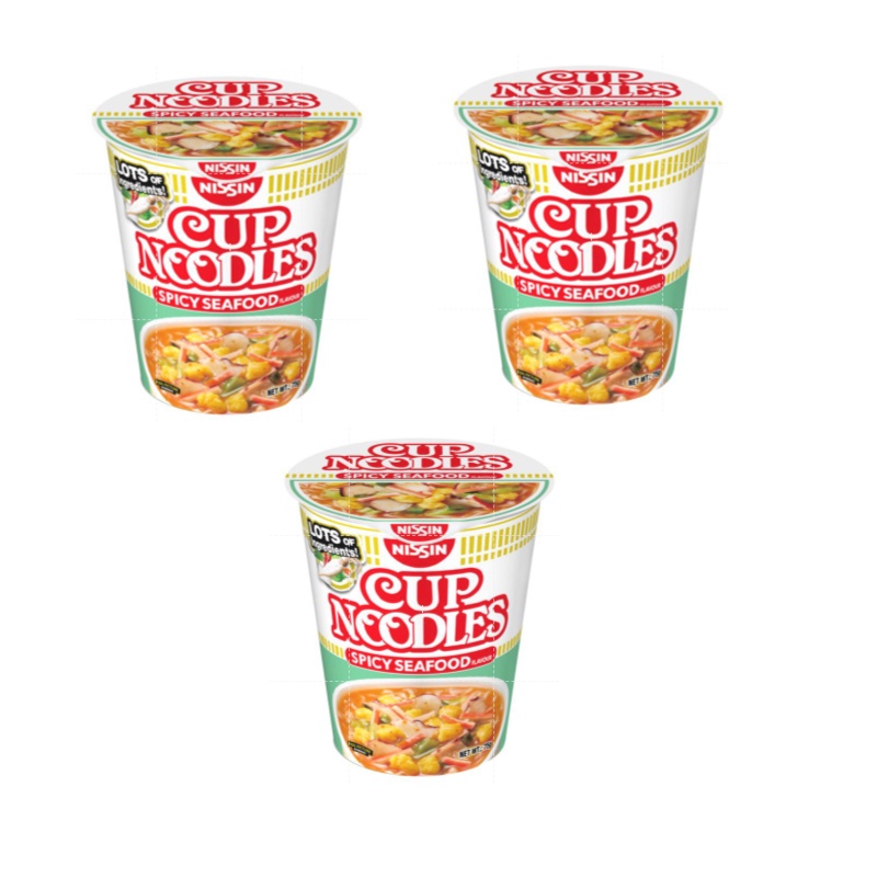 [Bundle of 3] Nissin Cup Noodles Spicy Seafood 75g [Japanese] | Shopee ...