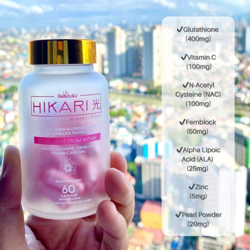 Hikari Premium Japan Glutathione with Oral Sunblock 60capsules | Shopee  Singapore