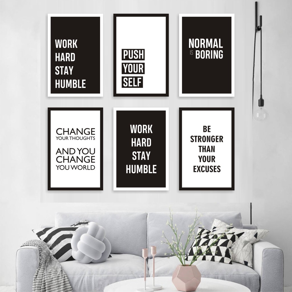 Poster Motivation QUOTES POSTER Wood POSTER WALL Decoration WALL ...