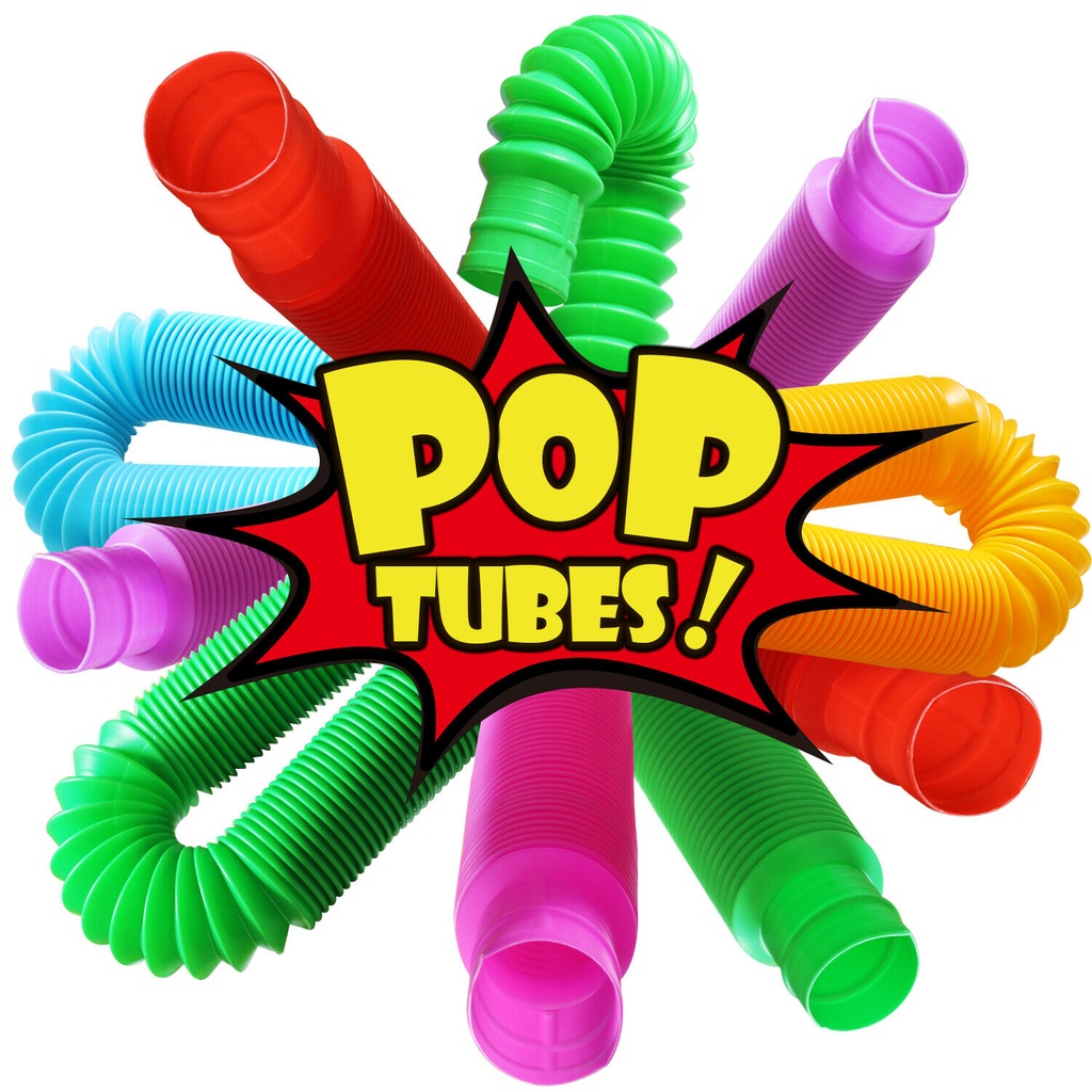 10 pack Fidget Pop Tube Toys for Kids and Adults Pipe Sensory Tools for Stress and Anxiety