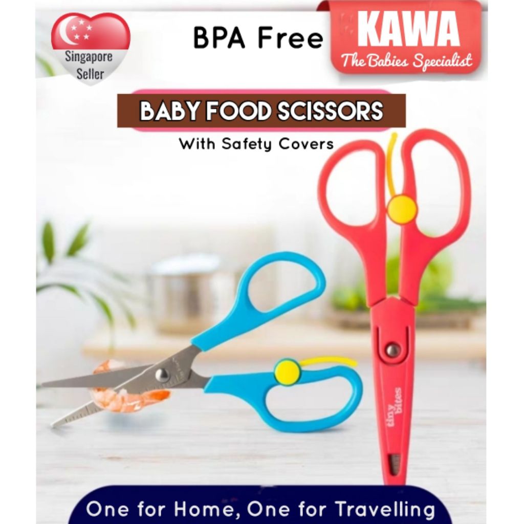 Japanese GINO Multifunctional food scissors Baby food supplement scissors.