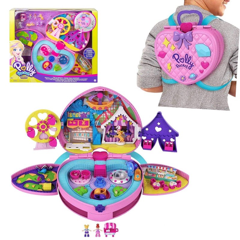 Polly Pocket Tiny is Mighty Theme Park Backpack Compact Ready Stock Shopee Singapore