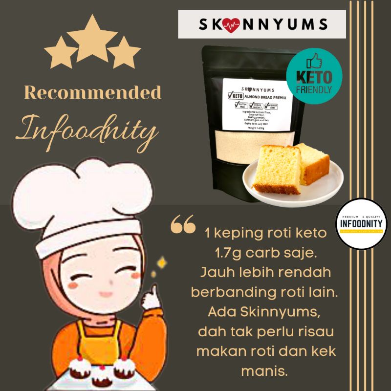 Skinnyums Keto Tortilla Wrap Low Carb Wrap Keto Premix Flour Tepung ...