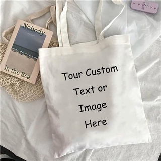 Customised Foldable Cotton Canvas Tote Bag With Logo Print Singapore