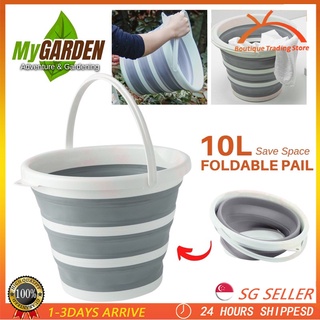 1pc Collapsible Bucket With Handle, Household Cleaning Bucket, Mop Bucket  Folding, Foldable Portable Small Plastic Water Bucket, For Outdoor Garden Ca