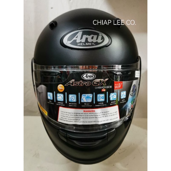 Arai ASTRO GX flat black (NEW) PSB Approved | Shopee Singapore
