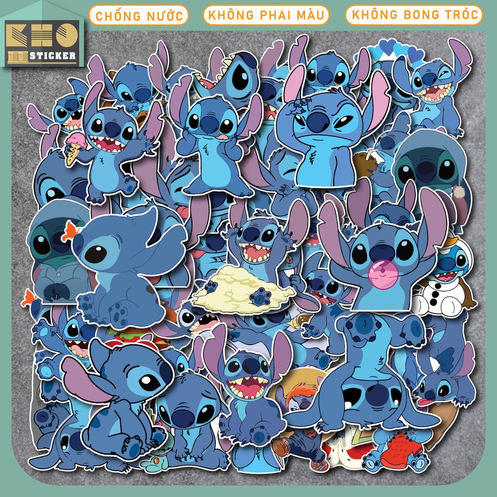 Combo 50 Stickers Stitch Waterproof Sticker Laptop Phone Guitar Helmet Suitcase Msp St99 6569