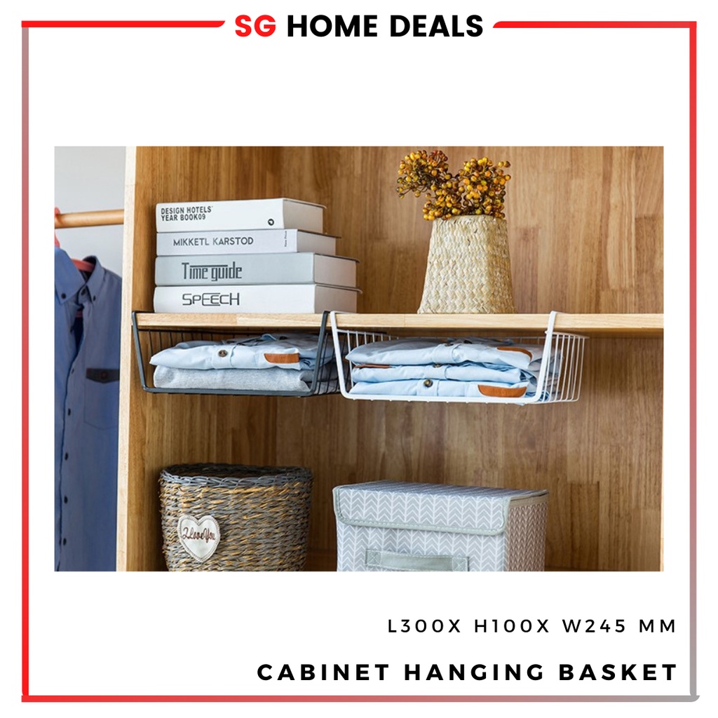 [SG STOCKS] Multipurpose Cabinet Hanging Basket Rack / Metal Hanging ...