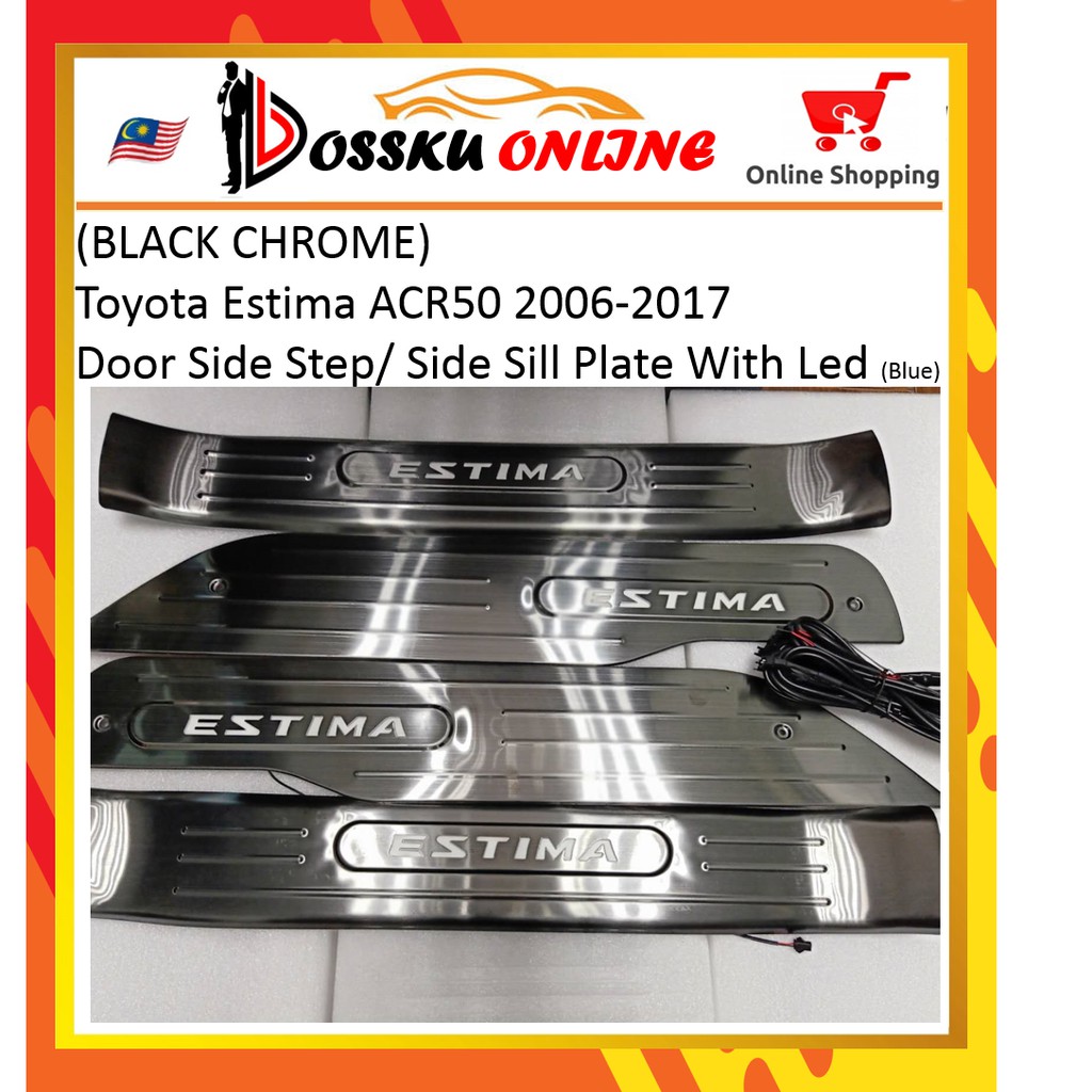 (BLACK CHROME) Toyota Estima ACR50 2006 - 2017 Door Side Step/ Side ...