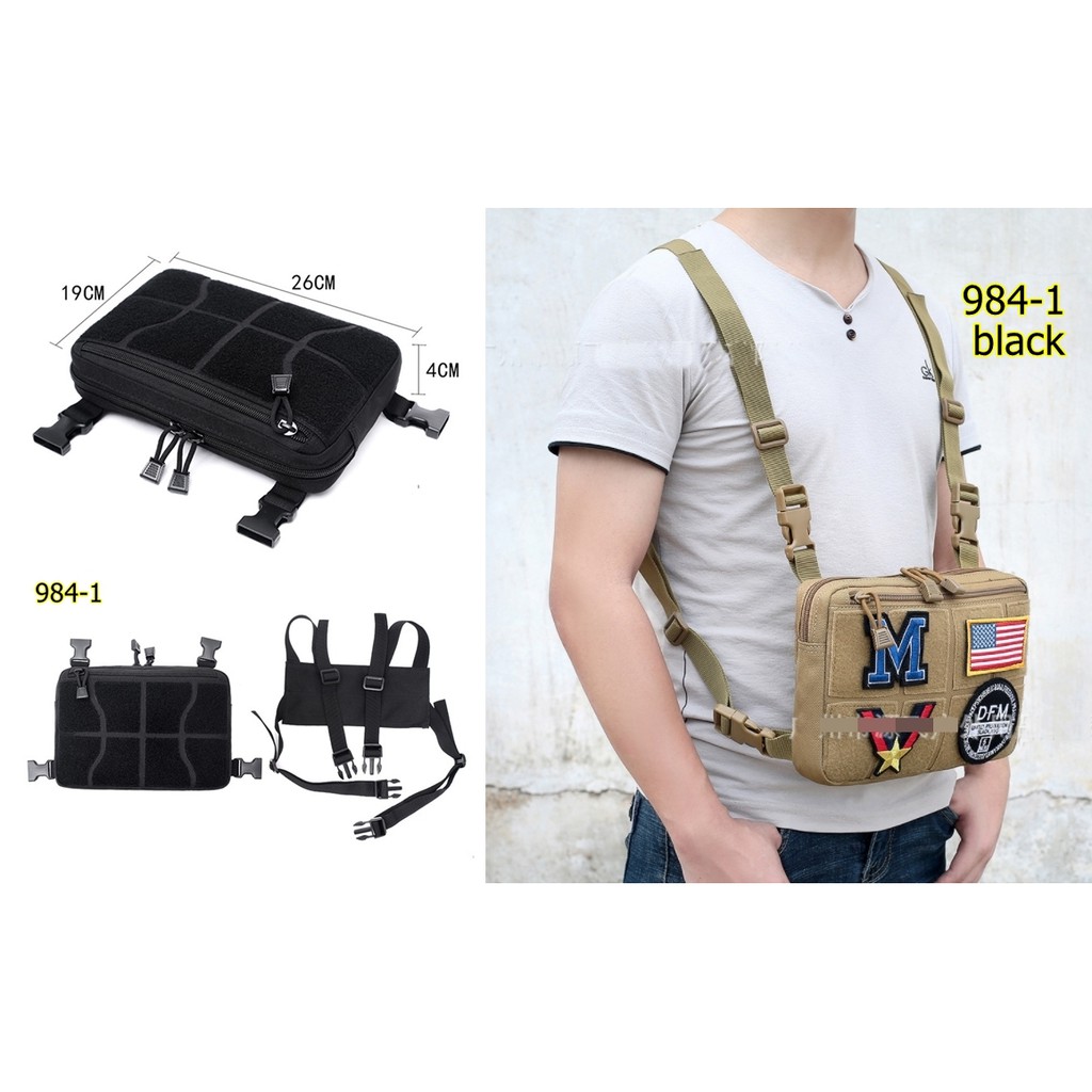 SG Chest Rig Bag Nylon Adjustable Hip Hop Cross Shoulder Bag Functional Tactical Chest Bag Shopee Singapore