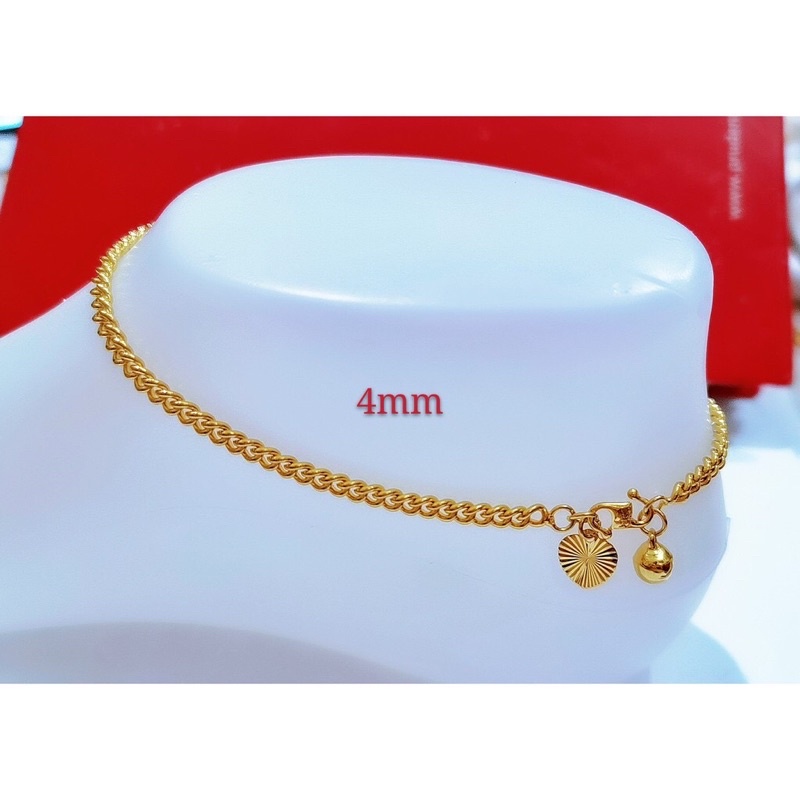 Gold bracelet hot sale for leg