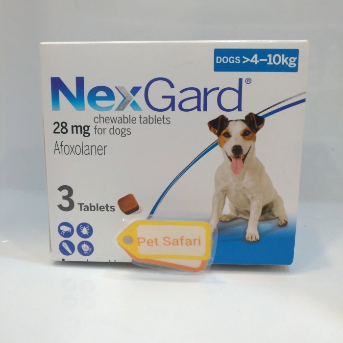 Dog Flea Medicine/NexGard Chewable Tablets For Dogs 410kg Shopee