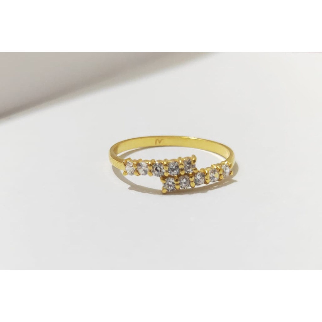 Light Gold Ring Low Content 1gram dual Ring Shopee Singapore