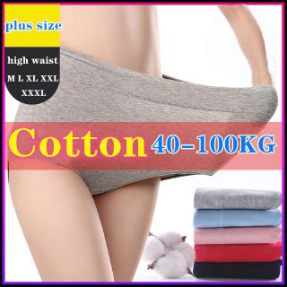 Plus Size M-4XL Women Cotton Underwear High Waist Panties Body