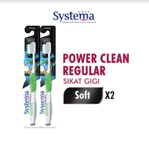 Systema Sikat Gigi Power Clean Regular Head x2