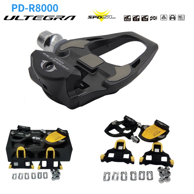 Shimano Ultegra PD R8000 Pedals Road Bike Clipless Pedals with SPD SL R8000 Cleats Pedal SM SH11 box road bike pedals