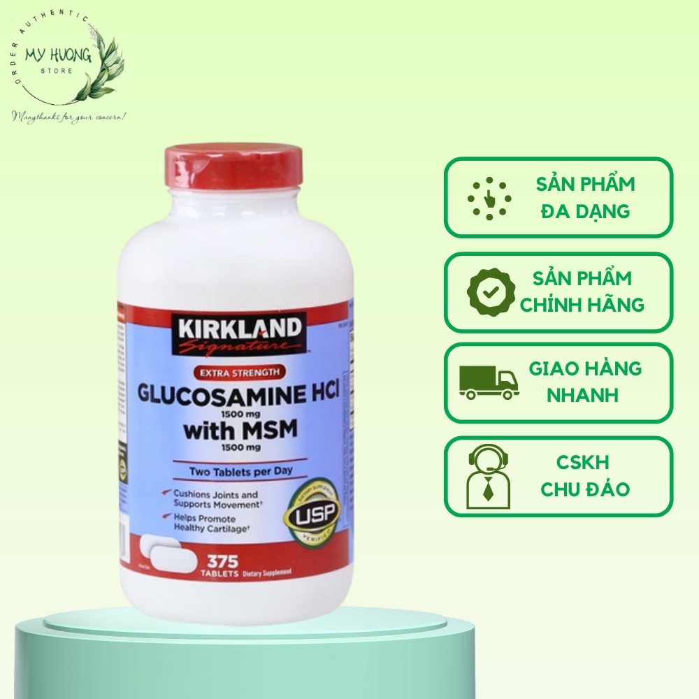 Kirkland SignatureTM Glucosamin HCL & MSM 1500mg Usa Fortified Bones