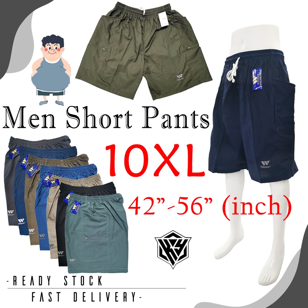 W10l |Big Size 10XL Men Short Pant Short Pants Men Big Size | Shopee ...