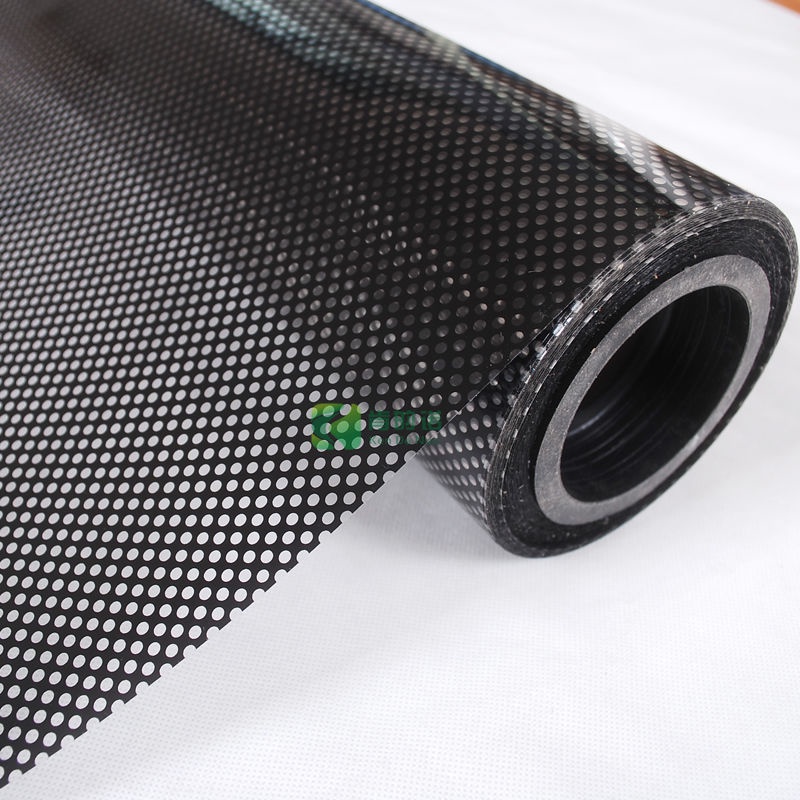 Glued glass paste black mesh window film sun window film semi