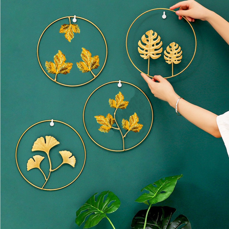 Nordic Metal Plant Background Decoration Living Room Bedroom Metal Iron Wall Mural Home Decor