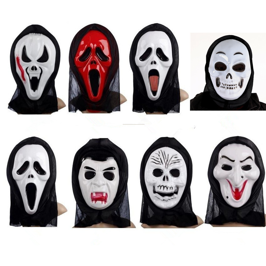 Scream Mask Movie Horror Scream Face Ghost House Mask Cosplay Scary Killer  Evil Demon EVA Half Face Masks Halloween Costume Prop - AliExpress