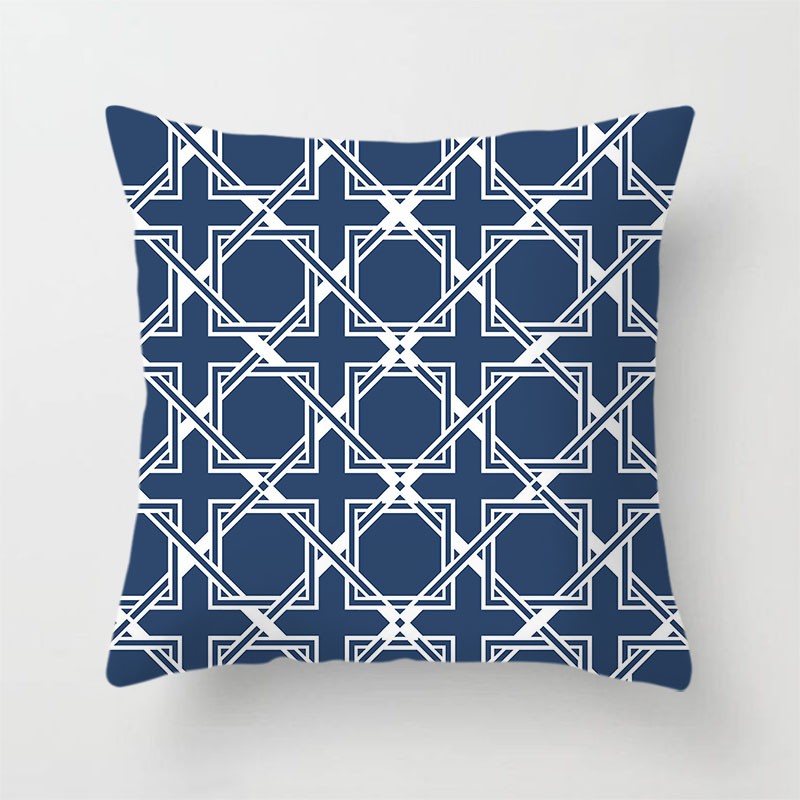Blue Series Sofa Pillow Cover Home Decoration Pillow Case Living Room