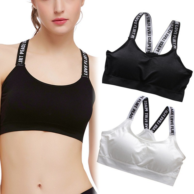 Women Seamless Padded Racerback Fitness Sports Bra Yoga Mat crop top