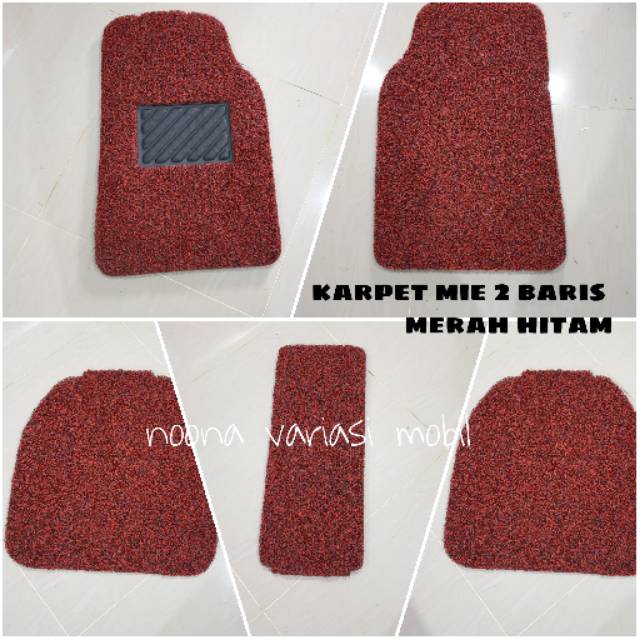 MERAH 2-row red and black noodle carpet, vermicelli noodle carpet, Agya ...