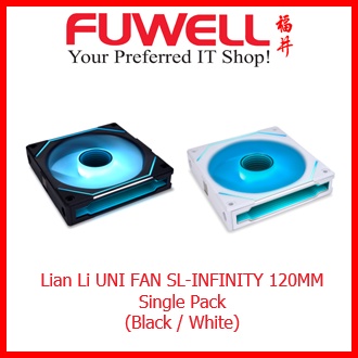 Lian Li UNI FAN SL-INFINITY 120MM RGB SINGLE PACK (BLACK / WHITE ...