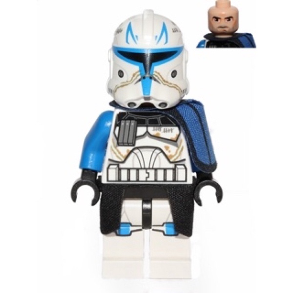 Lego Star Wars Clone Trooper Captain Rex 501st Legion Phase 2 Blue Cloth Pauldron Black 6206