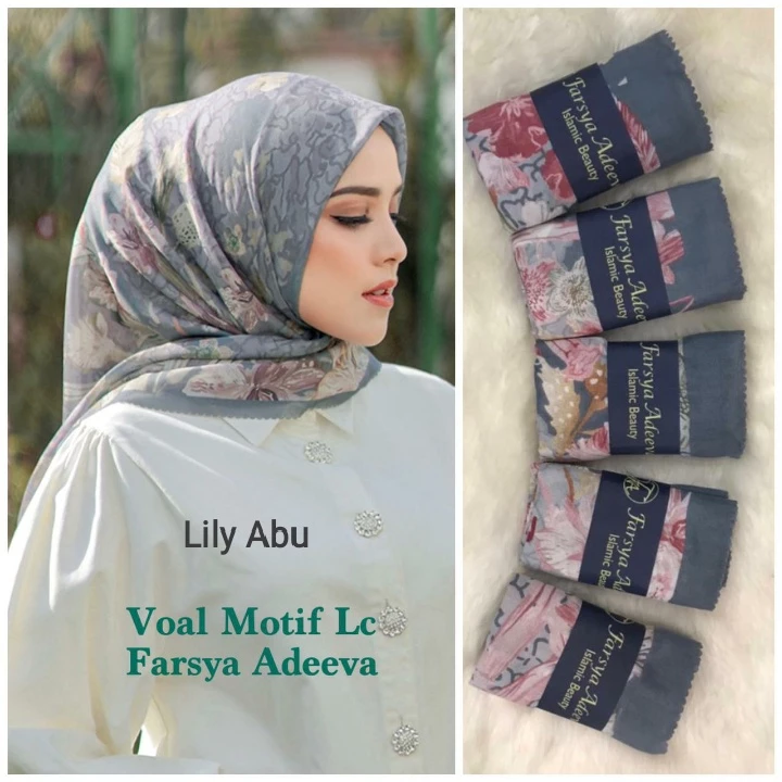 Hijab Voal Denay Premium Segi Empat / Hijab Motif Printing