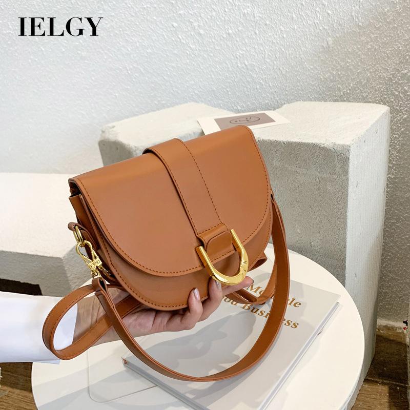 IELGY popular bag female Korean fashion trendy one-shoulder messenger bag western style saddle bag one-shoulder