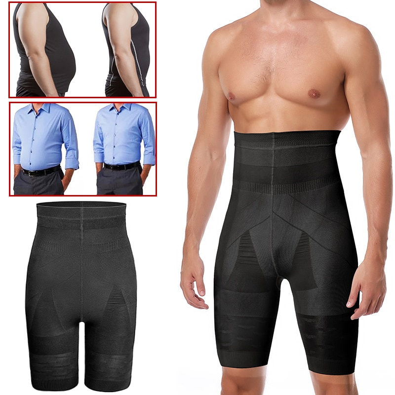 Mens Slimming Shapewear Compression Shorts Underwear Belly High Waist ...