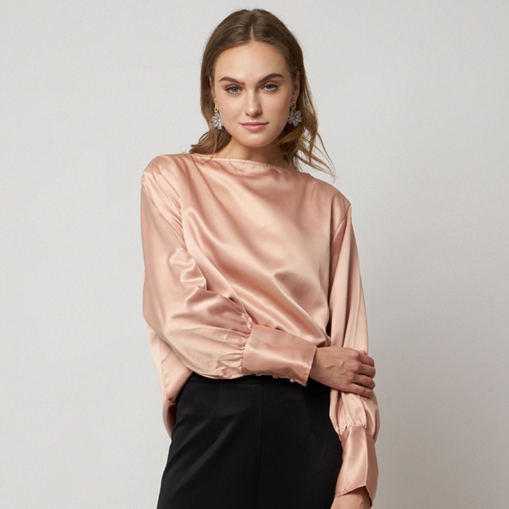 Monellina 601197 Blouse Wanita Lengan Panjang - Gambar 4