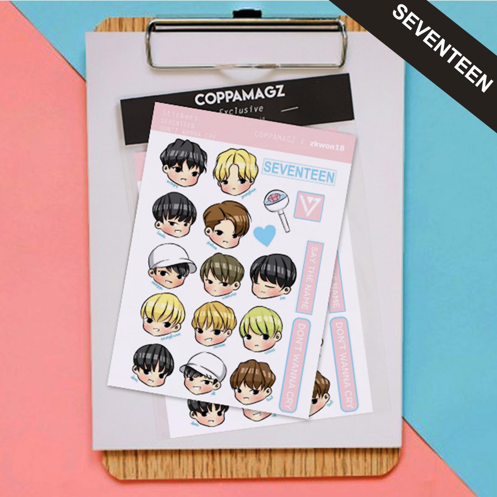 Manual Cut Sticker Kpop SVT SEVENTEEN - DON't WANNA CRY | Shopee Singapore