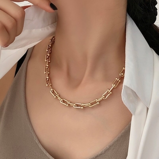  Punk Metal Thick Chain Choker Necklace Women's Trend Hip Hop  Golden Metal Chunky Chain Collar Necklace Fashion Jewelry : Clothing, Shoes  & Jewelry