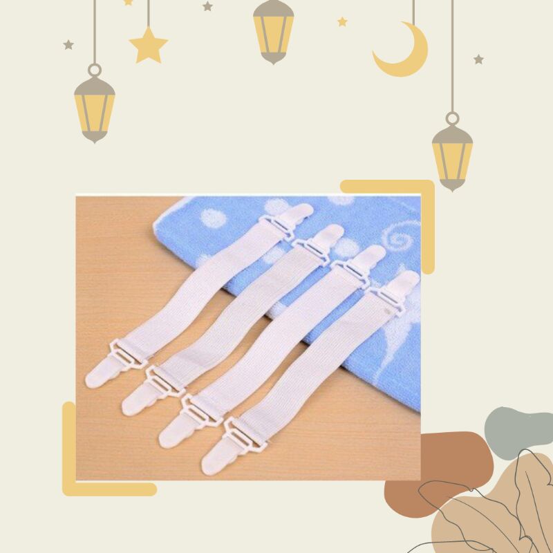 Multipurpose Bed Sheet Fixing Straps Fasteners Corners Grippers Rubber