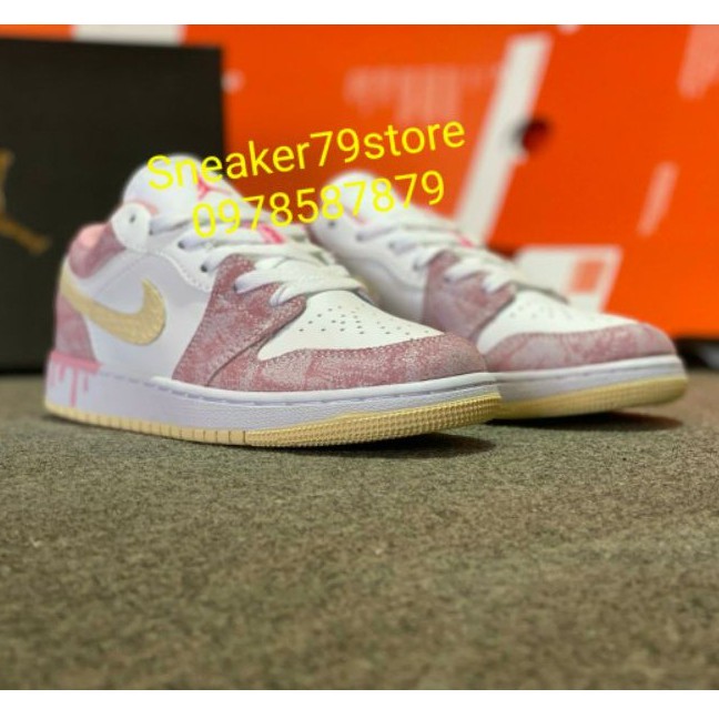 Nike Air Jordan 1 Low Strawberry Ice Cream CW7104601 Sneakers For